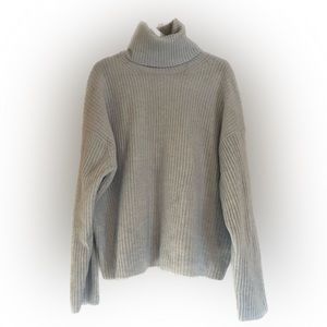 H&M Wool-ish Turtle Neck Light Blue Sweater